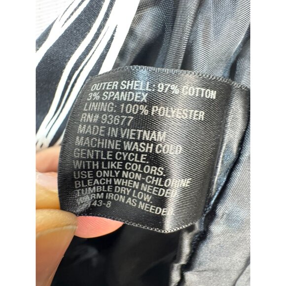 Worthington Womens Straight Pencil Skirt Size 14 Black White Scribble Pockets - Picture 5 of 12